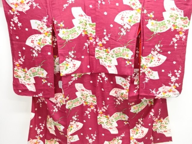 Japanese Kimono / Chirimen Kinsha Combined weave